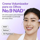 NUMBUZIN No.9 NAD+ Retinol Volumetox Shot Creme para Área dos Olhos – Firmeza, Hidratação e Linhas Finas