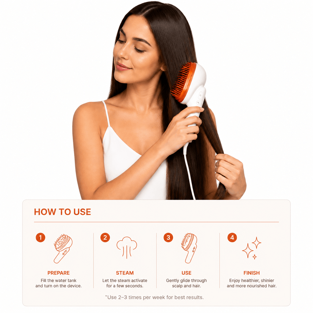 Lilyeve Growturn Steam Booster with Brush