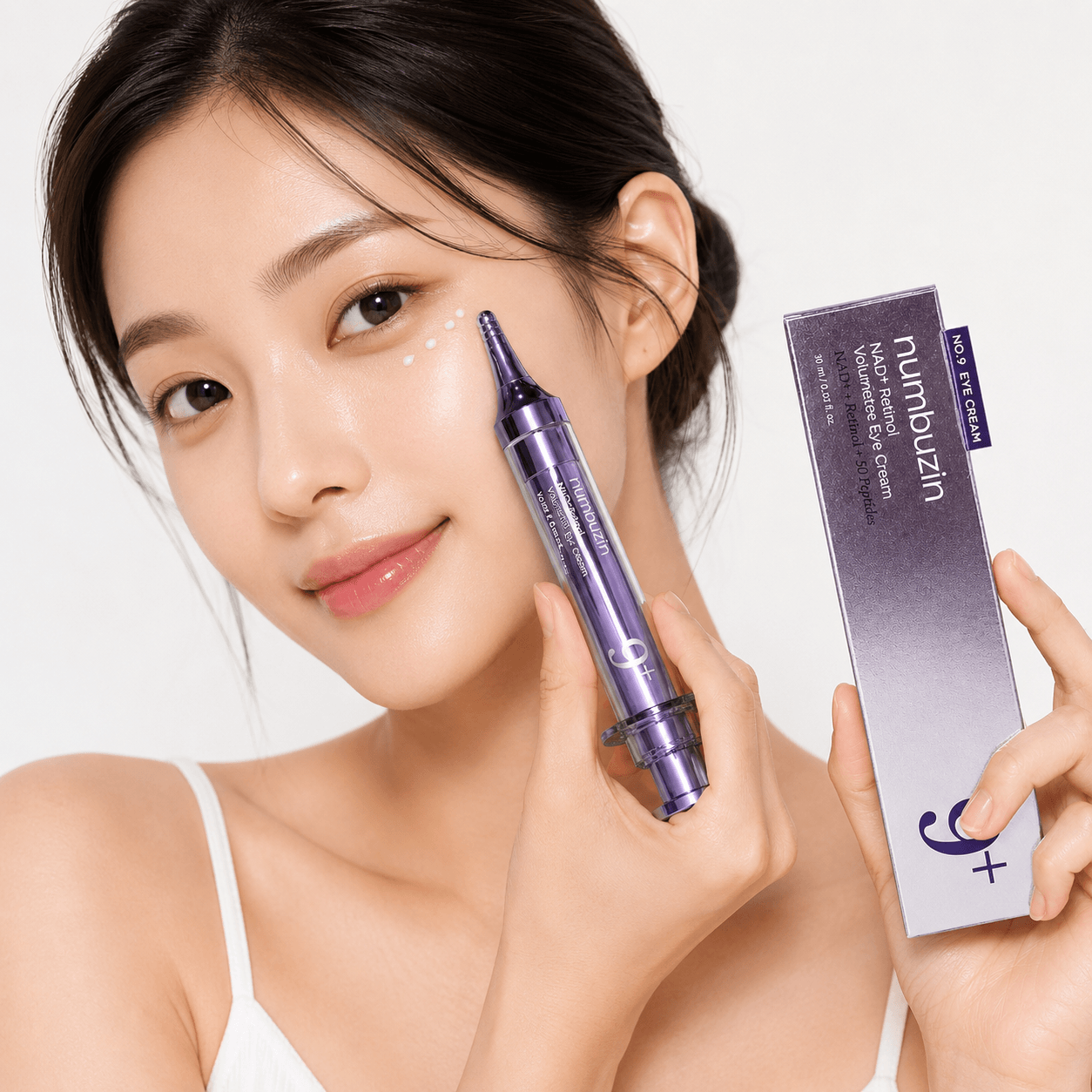NUMBUZIN No.9 NAD+ Retinol Volumetox Shot Creme para Área dos Olhos – Firmeza, Hidratação e Linhas Finas