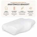 Travesseiro Cervical Anatômico com Espuma NASA Brasoft Confort
