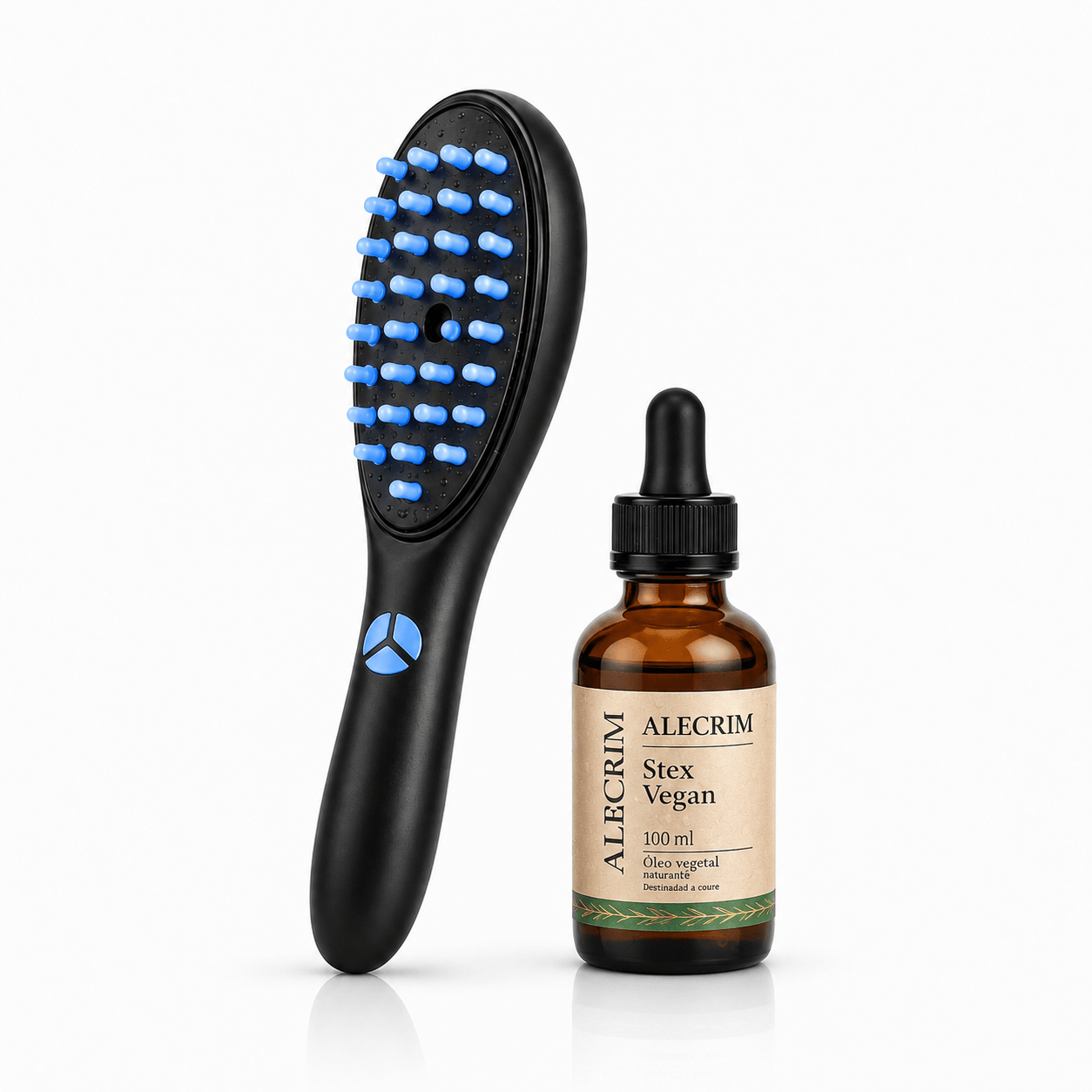 Escova de Terapia Capilar Anti-queda com LED 4 em 1