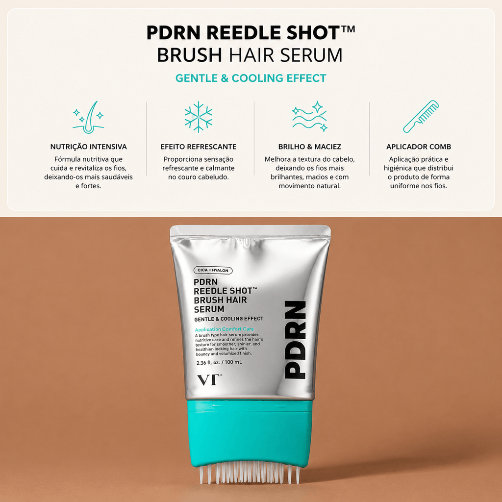 VT Cica Hyalon PDRN Reedle Shot Brush Hair Serum