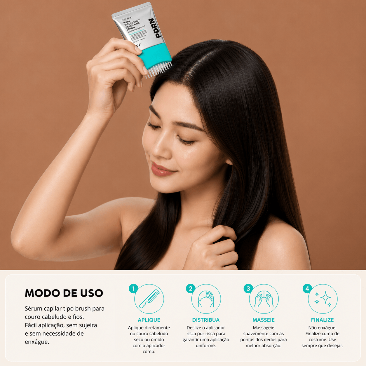 VT Cica Hyalon PDRN Reedle Shot Brush Hair Serum