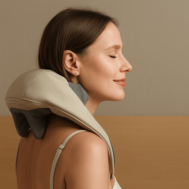 Massageador de Pescoço Inteligente com Calor e Compressão – RelaxPro Sense