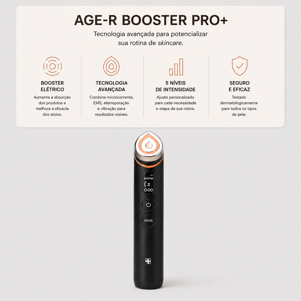 MEDICUBE Age-R Booster Pro Preto + Tampa protetora
