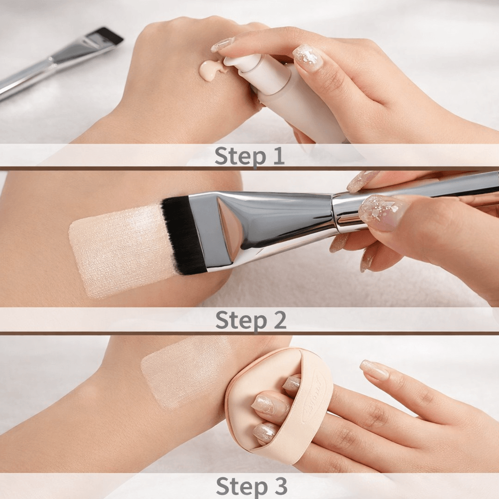 Pincel Profissional para Base, Corretivo e Contorno – Acabamento Natural