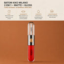 Batom KIKO Milano 2 em 1 – Matte + Gloss | Longa Duração 16h (Cópia)