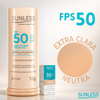 Protetor Solar Facial com Base FPS 50 Matte | Sunless  Modernara