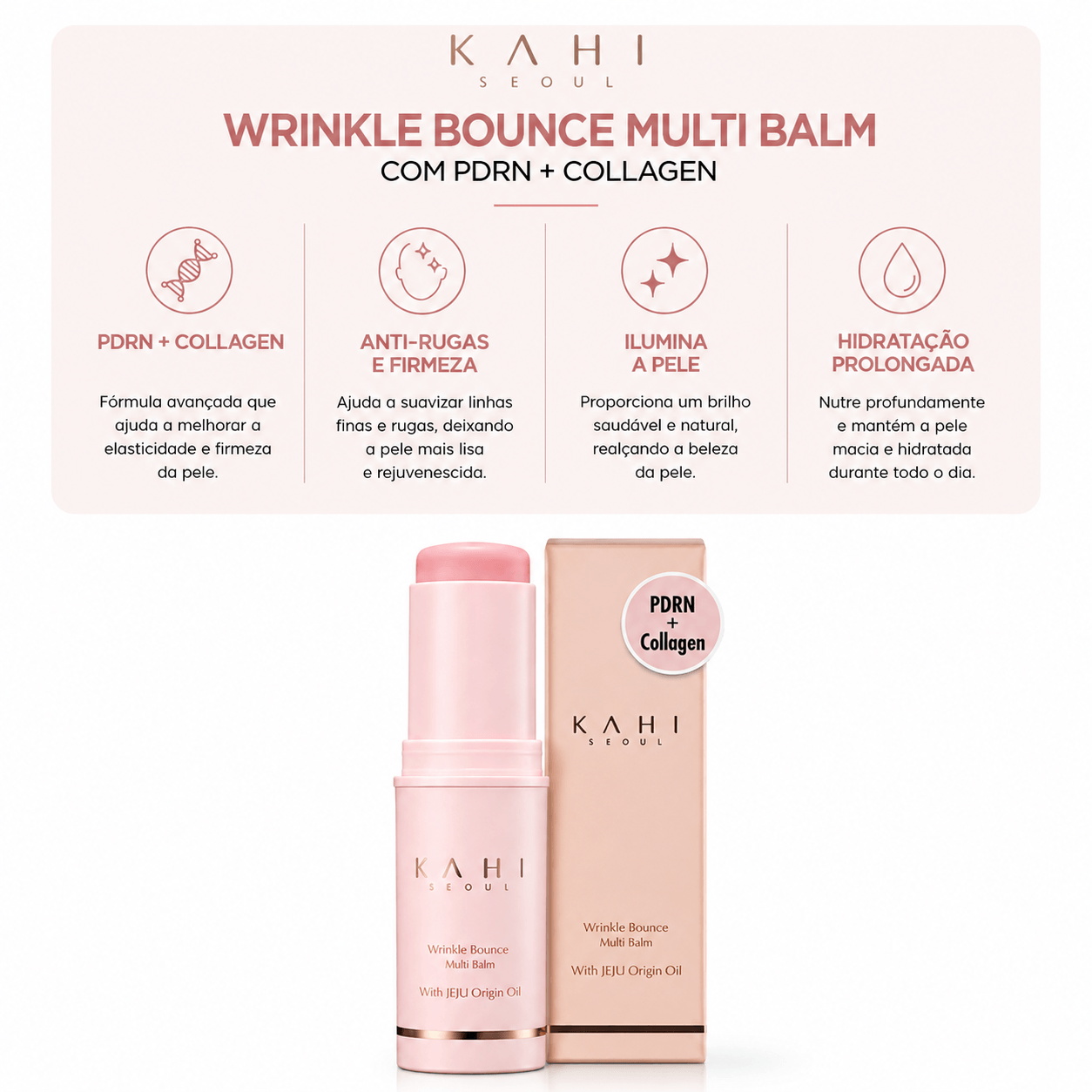 Bastão Facial coreano de colágeno e hidratação instantânea