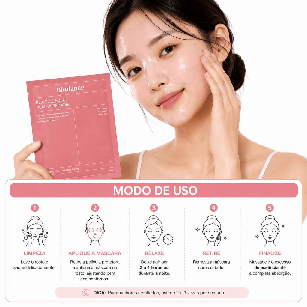 Máscara Facial Biodance Bio Collagen – Hidratação Profunda & Firmeza Instantânea