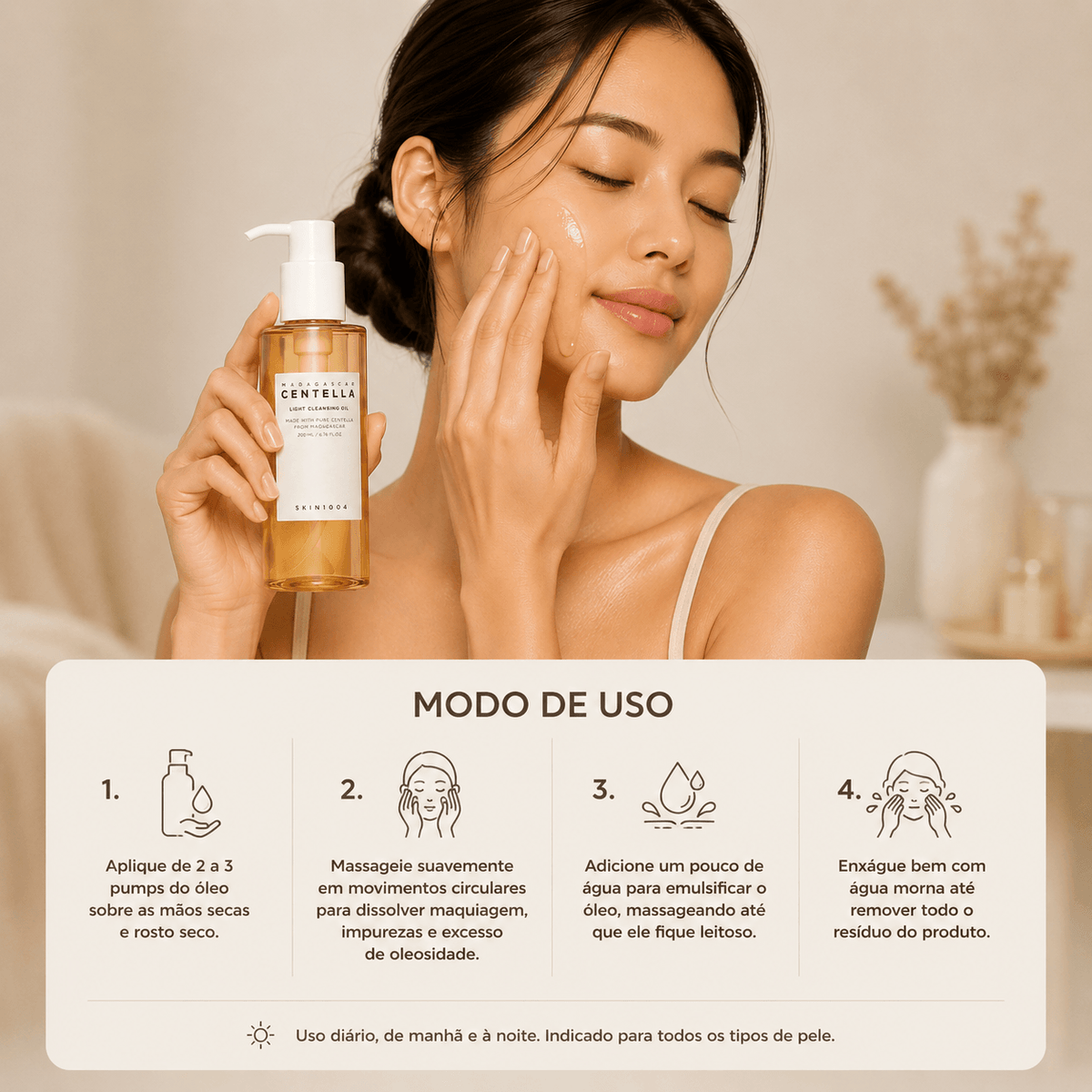 SKIN1004 Óleo de Limpeza Facial Centella Madagascar
