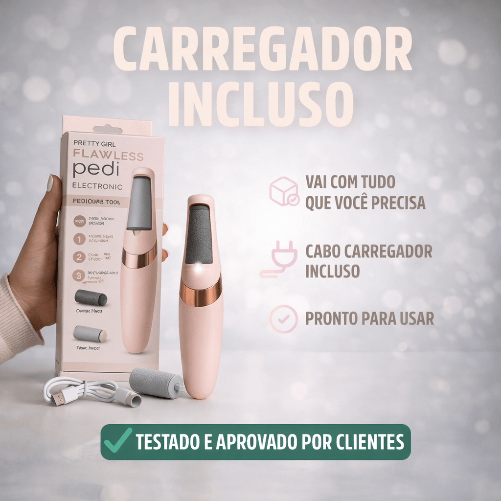 Lixa de Pé Elétrica Portátil Removedor de Calos e Rachaduras CallusCare