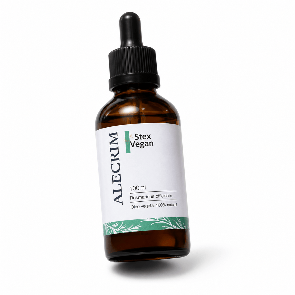 Óleo de Alecrim 100% Puro Prensado a Frio para Crescimento Capilar e Pele Saudável – Vegano e Natural