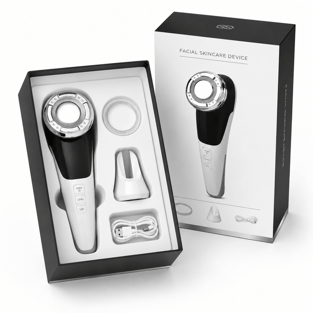 Dispositivo de Beleza 4 em 1 com Luz LED – DermaGlow Lift