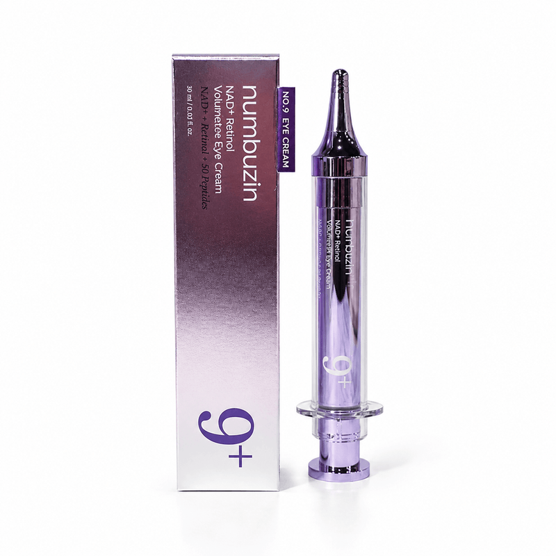NUMBUZIN No.9 NAD+ Retinol Volumetox Shot Creme para Área dos Olhos – Firmeza, Hidratação e Linhas Finas