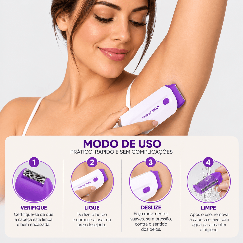 Depilador Facial e Corporal Sem Dor - Recarregável
