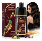 Shampoo Escurecedor Natural 3 em 1 Anti Queda e Reparador Capilar (Até 6 Meses) + Brinde