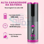 Modelador de Cabelo Automático sem Fio com Cerâmica Embutida