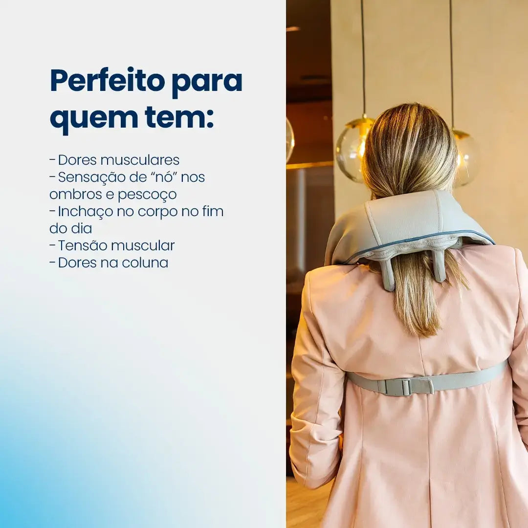 Massageador de Pescoço Inteligente com Calor e Compressão – RelaxPro Sense