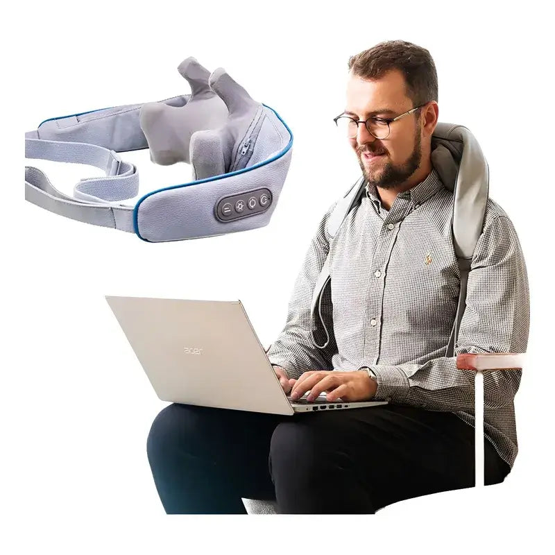 Massageador de Pescoço Inteligente com Calor e Compressão – RelaxPro Sense