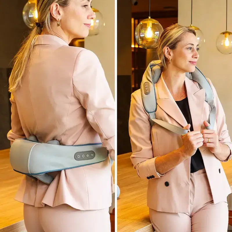 Massageador de Pescoço Inteligente com Calor e Compressão – RelaxPro Sense
