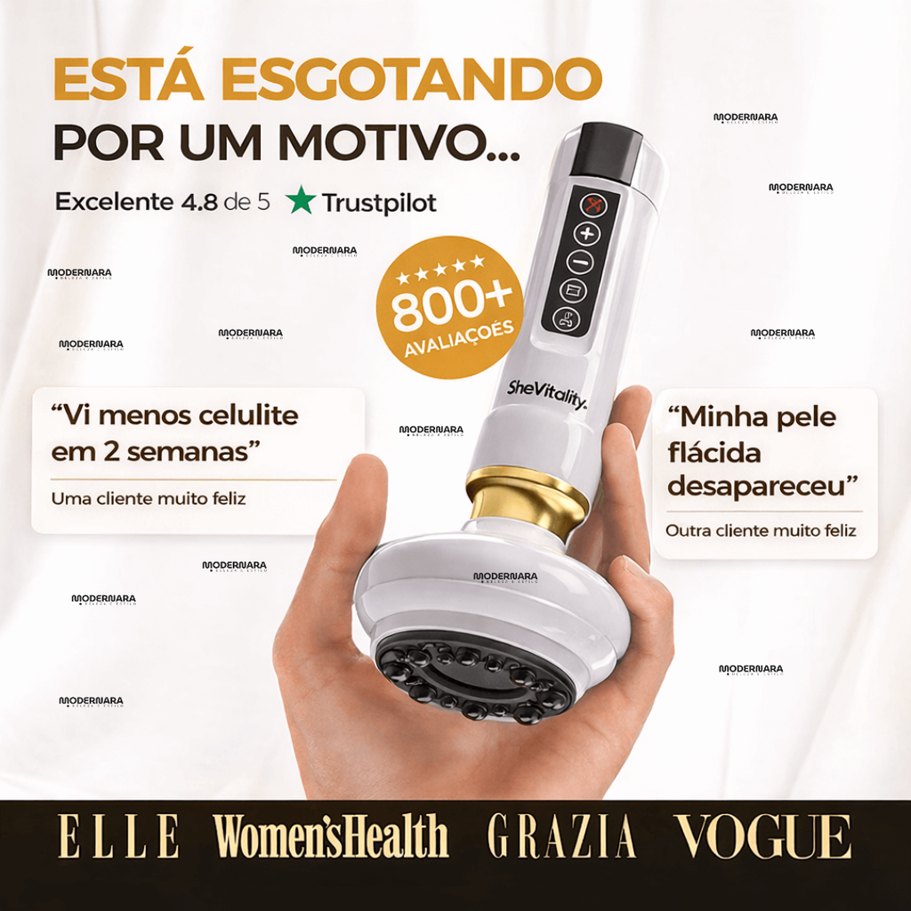 Massageador Anticelulite + 2 Óleos de Brinde