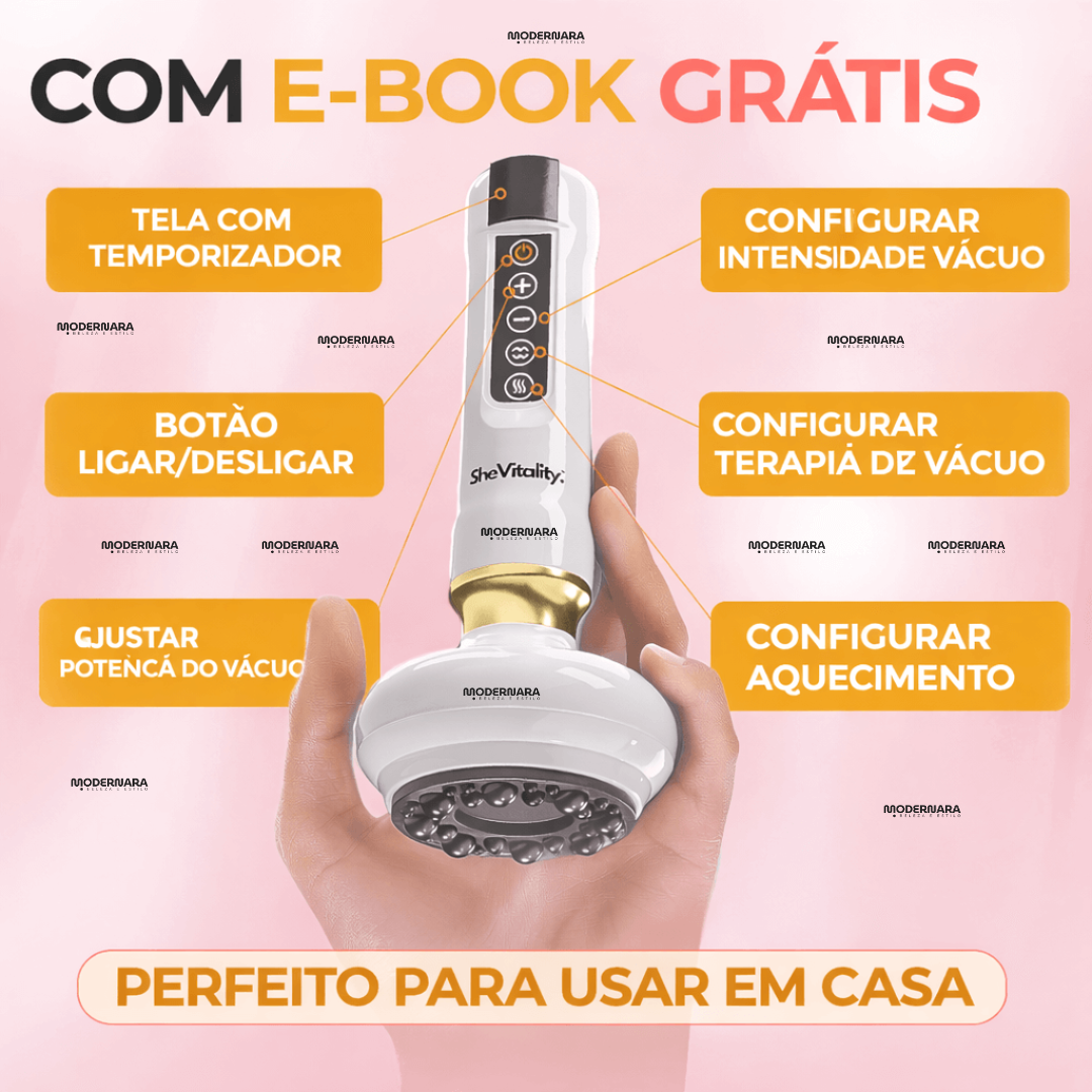 Massageador Anticelulite + 2 Óleos de Brinde