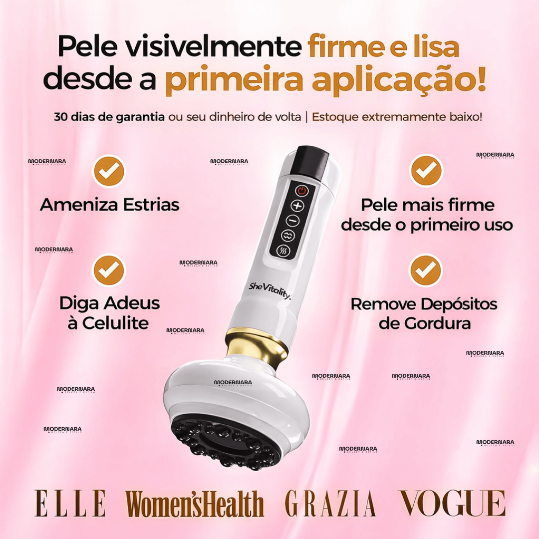Massageador Anticelulite + 2 Óleos de Brinde