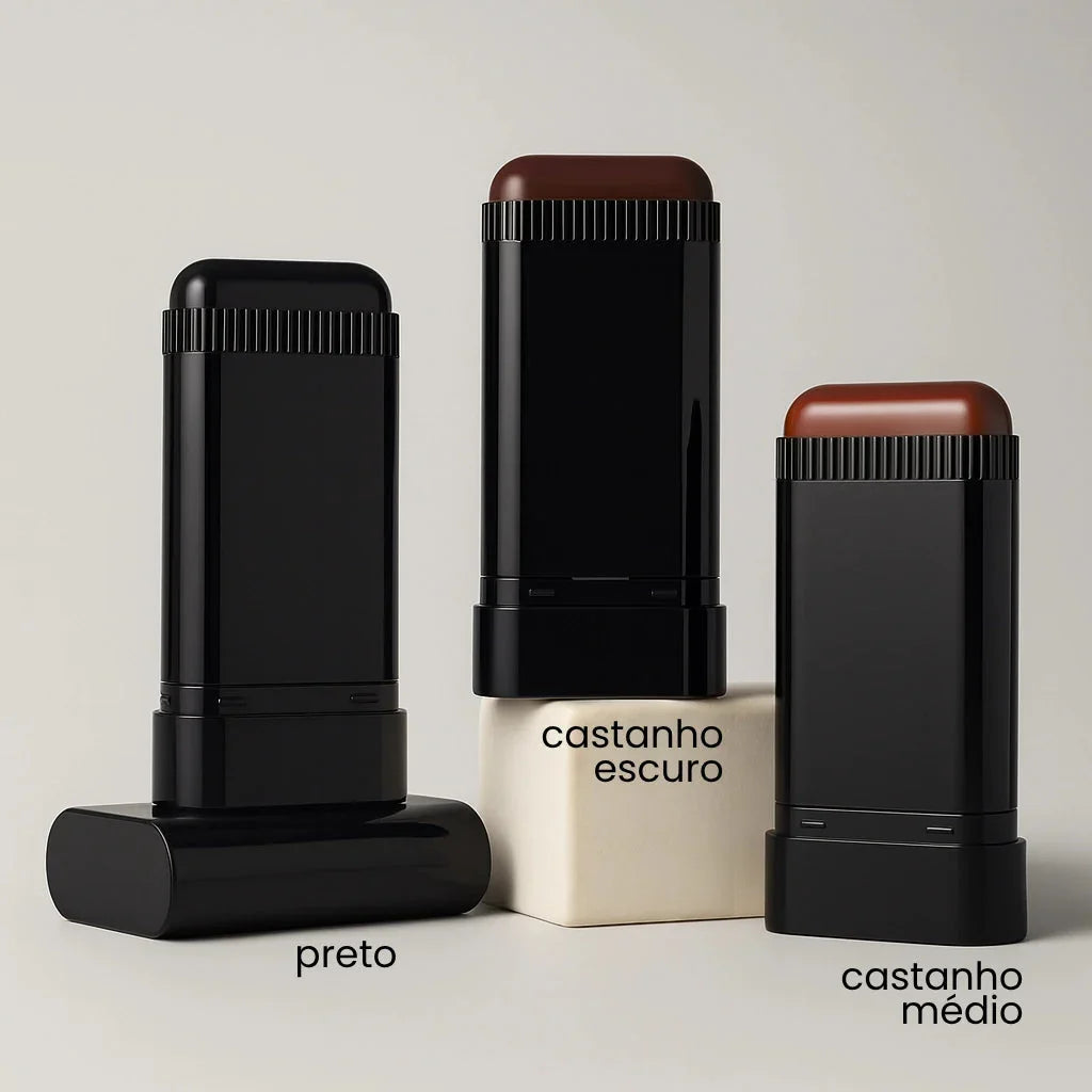 Caneta de Pente para Cobrir Cabelos Brancos Instantaneamente – Preta e Natural, à Prova d’Água