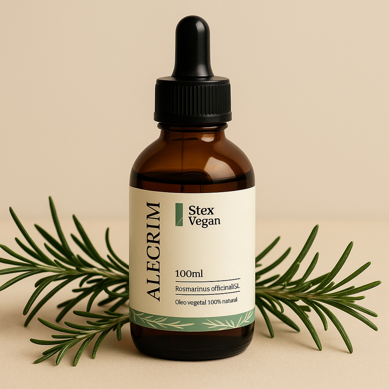 Óleo Vegetal de Alecrim para Crescimento Capilar | Vegano, Natural, Prensado a Frio – Fortalece e Estimula os Fios
