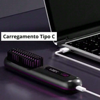 Alisador Cabelo Escova Portátil Viagem Penteador USB Rolo Liso Uso
