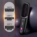 Alisador Cabelo Escova Portátil Viagem Penteador USB Rolo Liso Uso