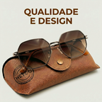 Óculos de Sol Heyoo Octogonal Casual Urbano Unissex Proteção UV400 Estrutura Leve Dupla Ponte Sofisticado Para Dia a Dia