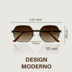 Óculos de Sol Heyoo Octogonal Casual Urbano Unissex Proteção UV400 Estrutura Leve Dupla Ponte Sofisticado Para Dia a Dia