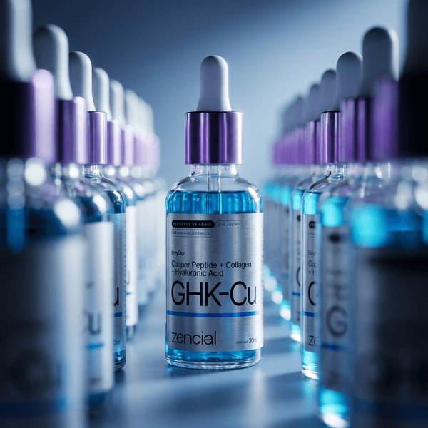 Sérum Peptídeo de Cobre GHK-Cu Reduz Rugas Linhas Finas Firmeza e Hidratação Facial Zencial
