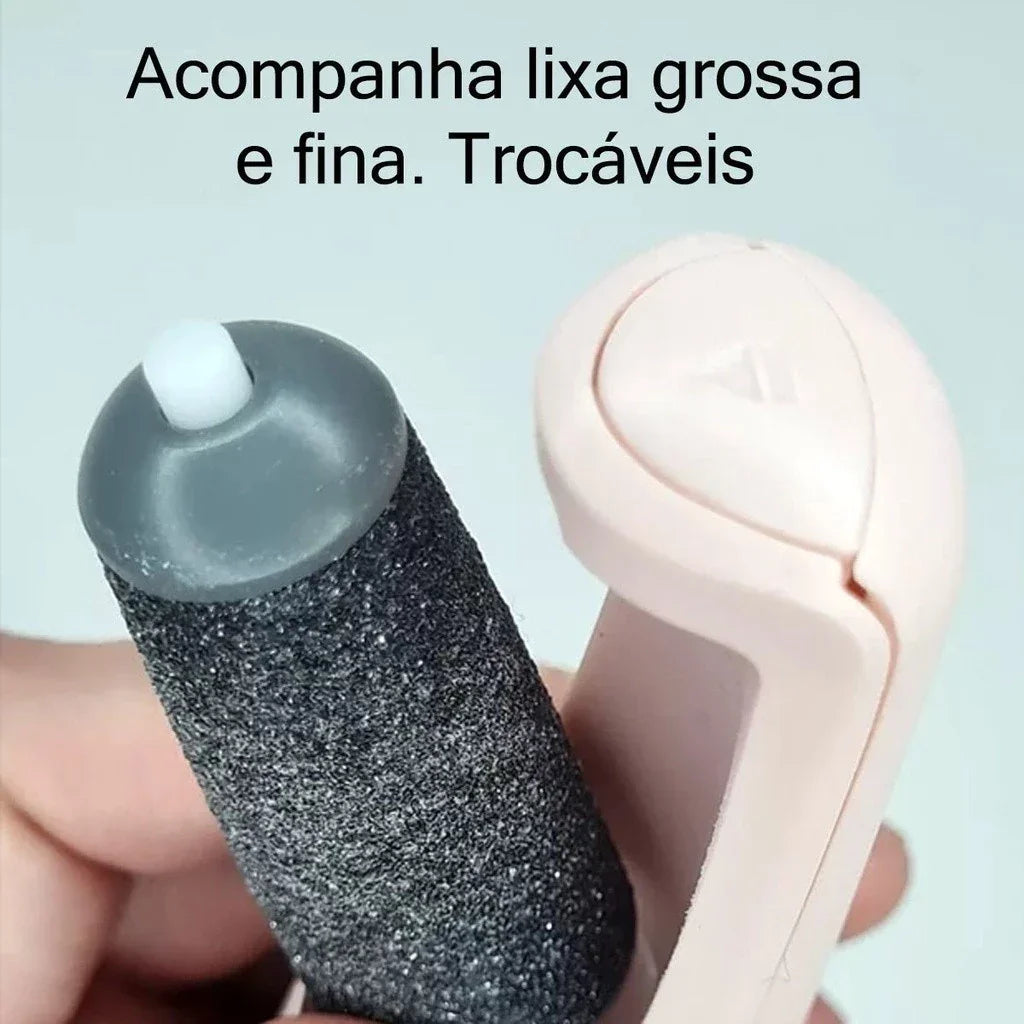 Lixa de Pé Elétrica Portátil Removedor de Calos e Rachaduras CallusCare