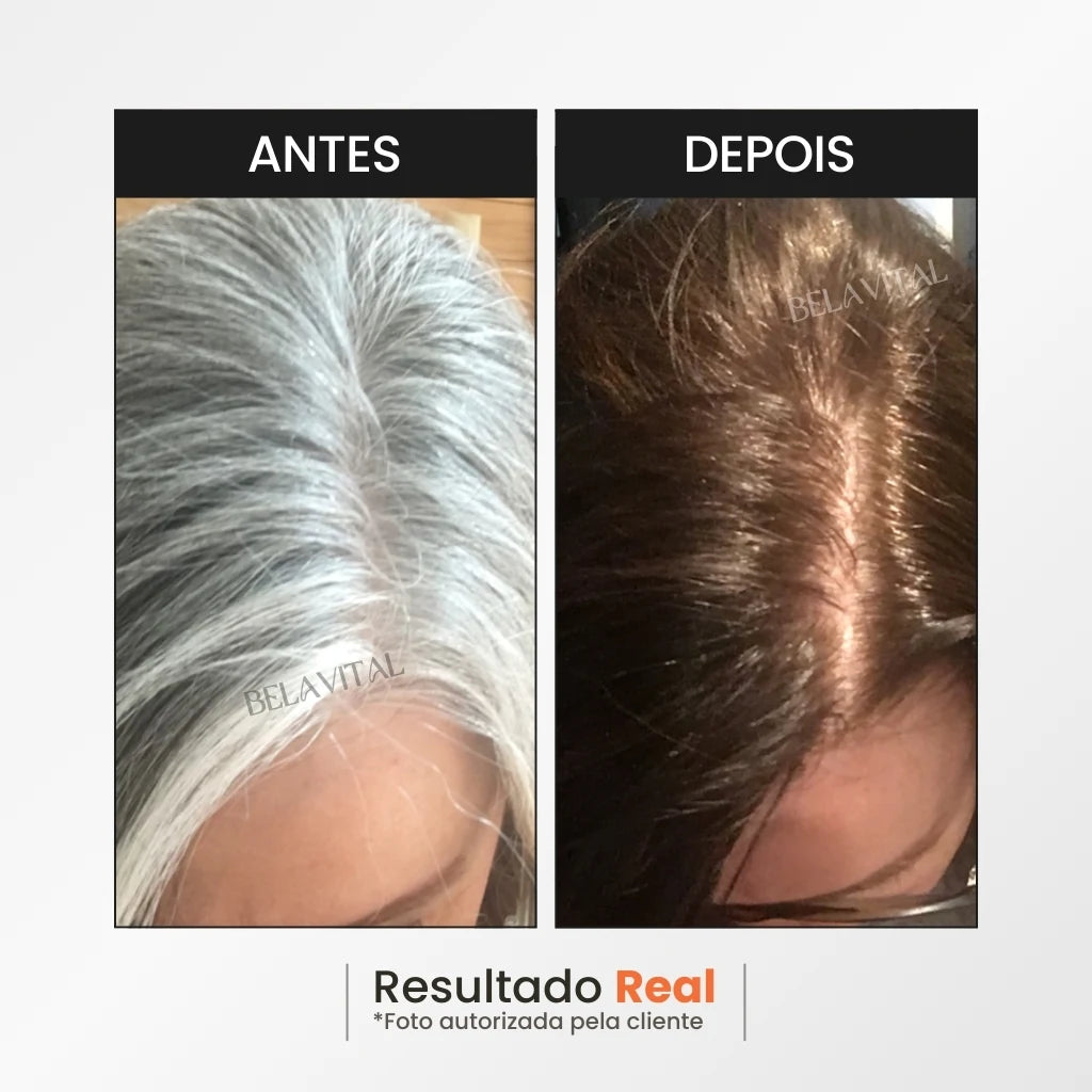 Shampoo Escurecedor Natural 3 em 1 Anti Queda e Reparador Capilar (Até 6 Meses) + Brinde